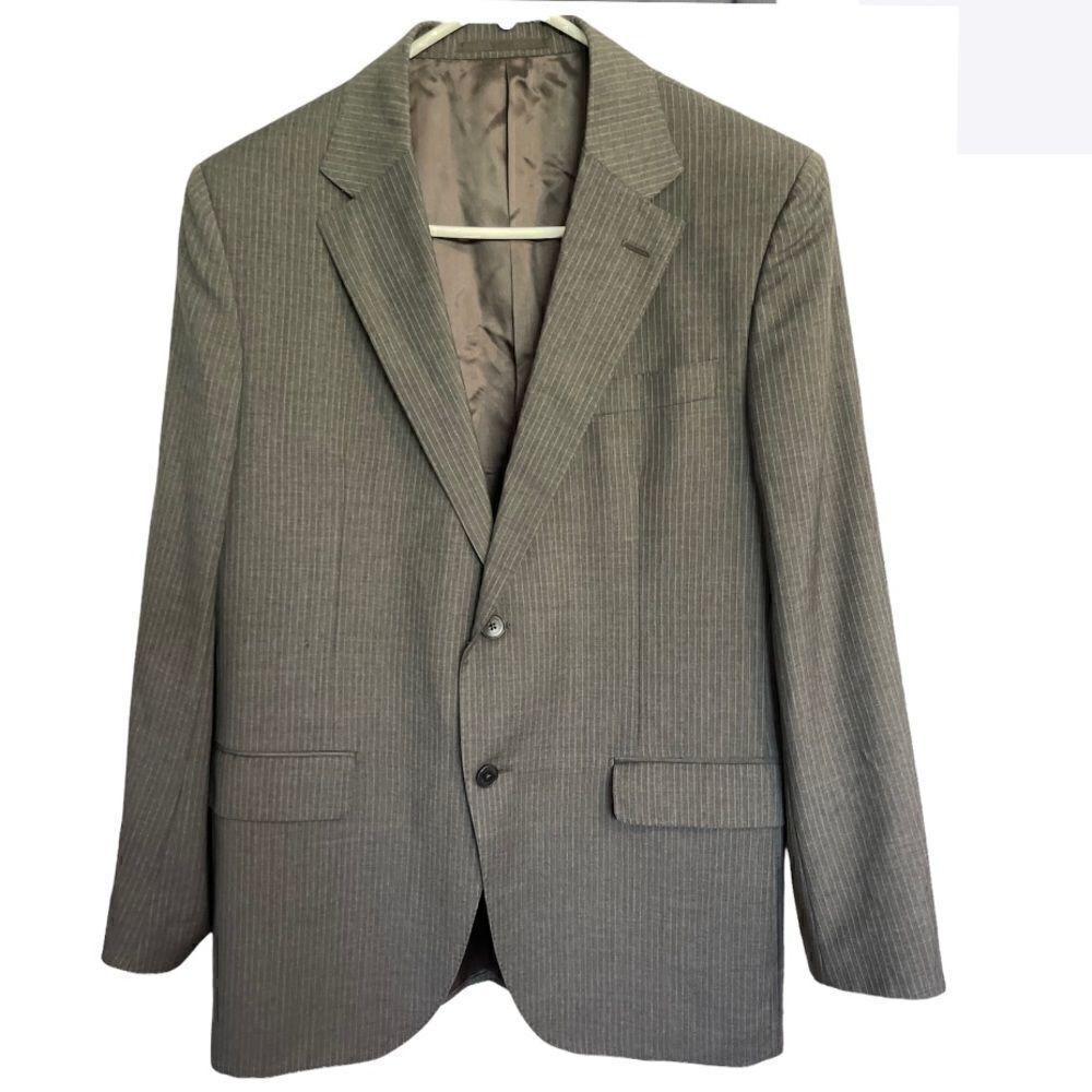Valentino Gray Stripes Suit.Size 40